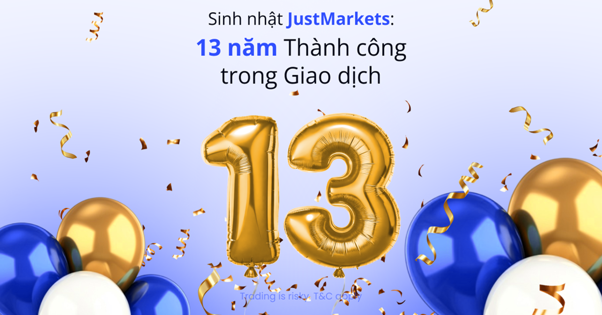 Sinh nhật JustMarkets: 13 năm Thành công trong Giao dịch