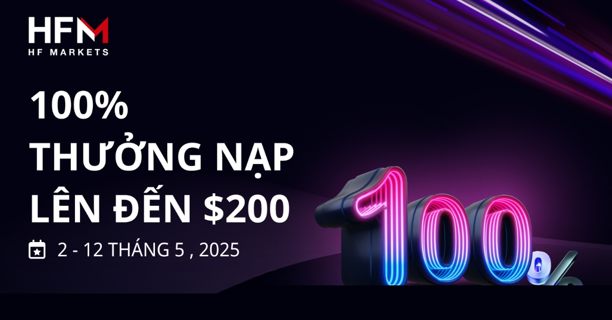 Thưởng Nạp 100% X2 Sức Mạnh Giao Dịch Cùng HFM