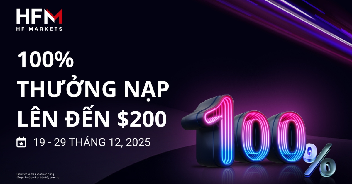 Thưởng Nạp 100% X2 Sức Mạnh Giao Dịch Cùng HFM