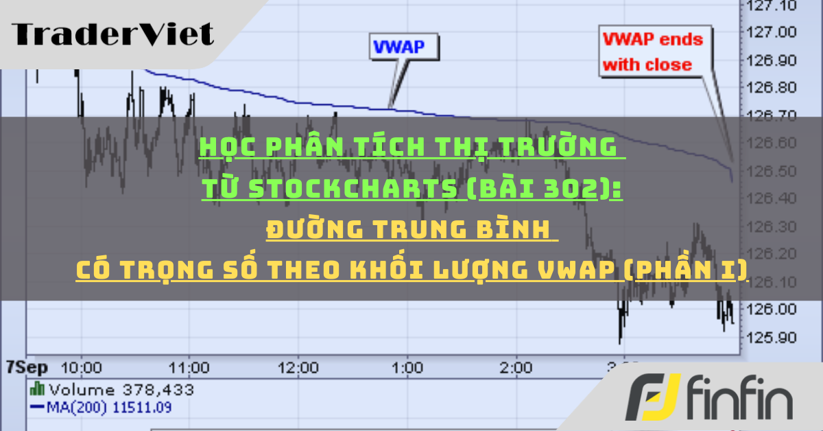 Học phân tích thị trường từ Stockcharts (Bài 302): Đường trung bình có trọng số theo khối lượng VWAP (phần i)