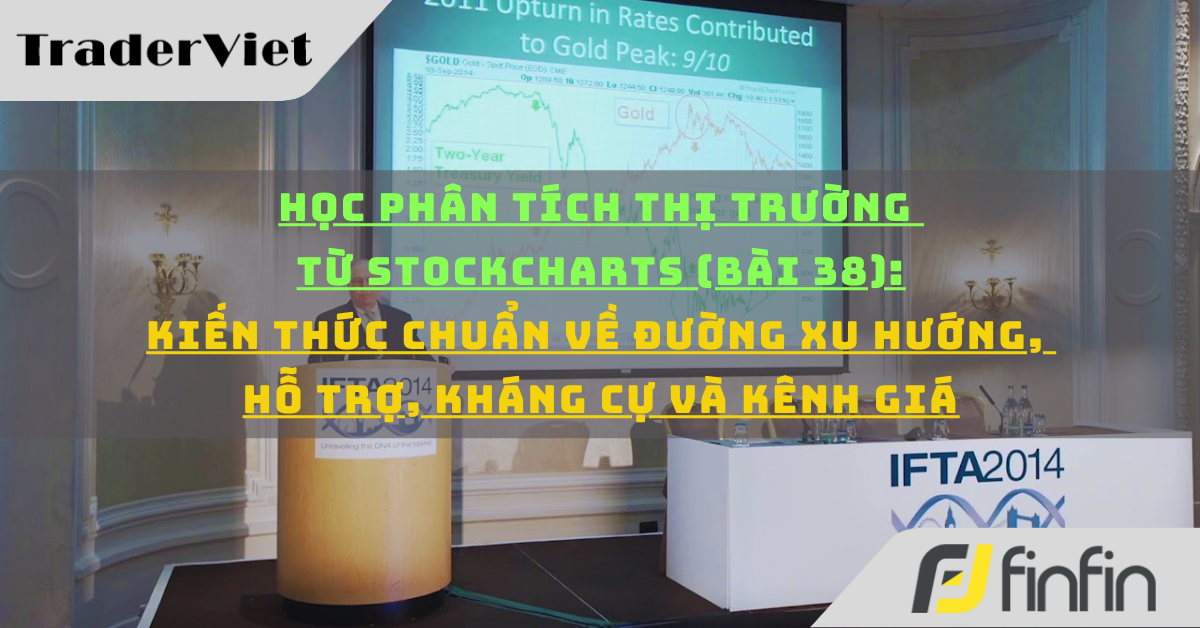 Học phân tích thị trường từ Stockcharts (Bài 38): Kiến thức chuẩn về Đường xu hướng, hỗ trợ, kháng cự và kênh giá