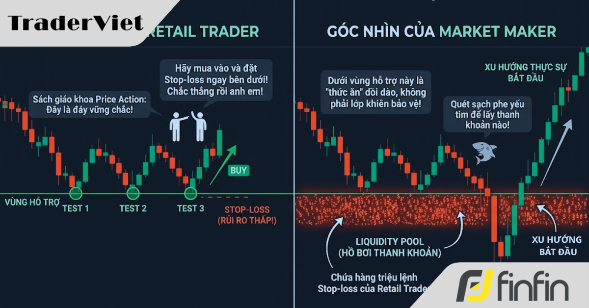 Thanh khoản (Liquidity) là gì & bản chất tàn khốc của những cú "Săn Stop-Loss"