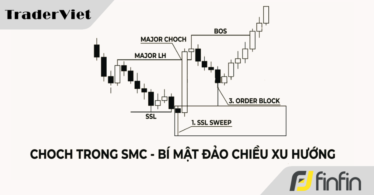 Bí Mật Đằng Sau CHOCH (Change of Character): Tín Hiệu "Thay Đổi Cuộc Chơi" Của Dòng Tiền Thông Minh - Phần 1