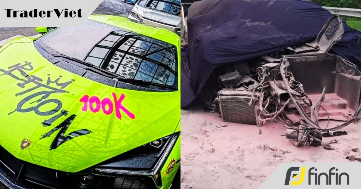 Đại gia crypto tông nát siêu xe Lamborghini