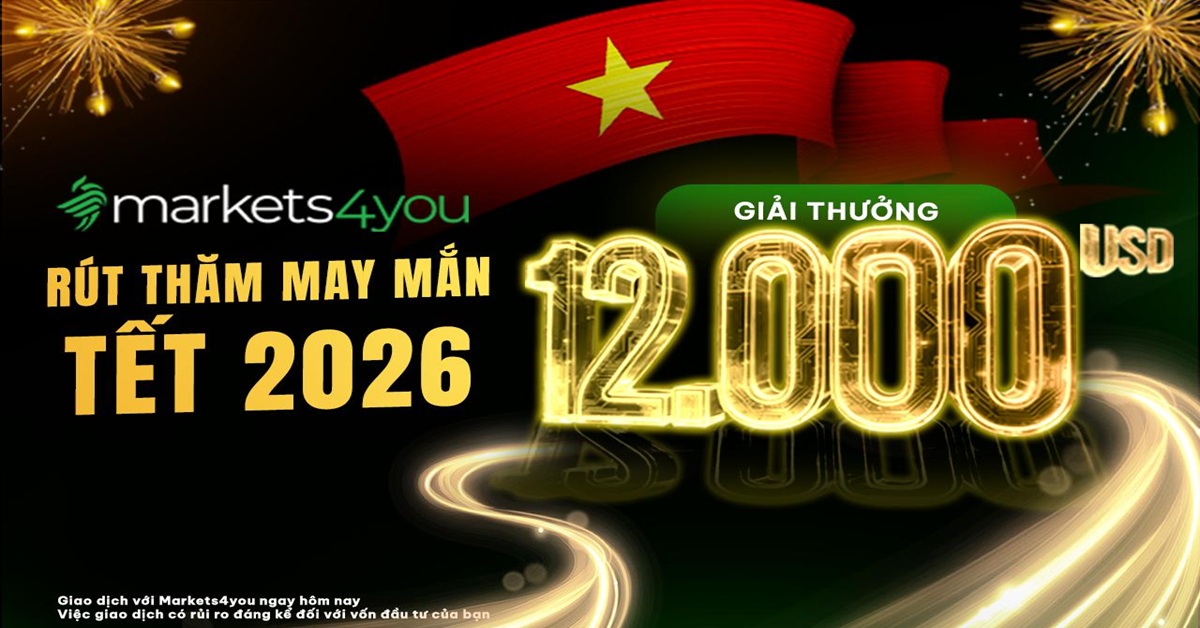 Lucky Draw Tết 2026: Markets4you triển khai chương trình quay thưởng đầu năm