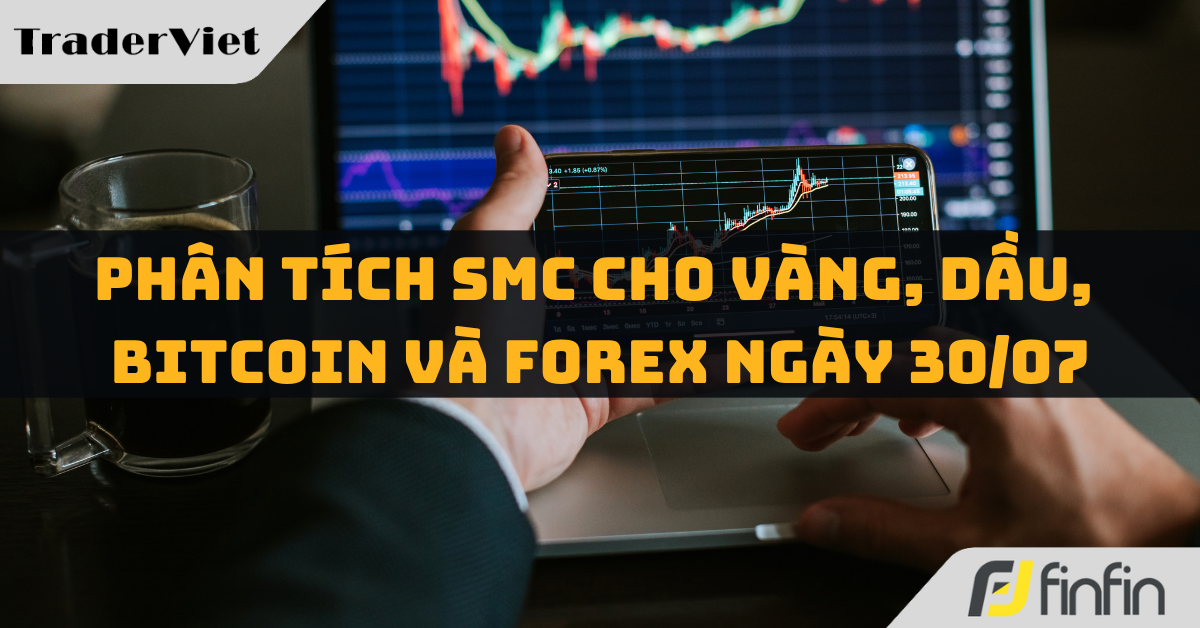 Phân tích SMC cho Vàng, Dầu, Bitcoin và Forex ngày 30/07: Quét thanh khoản!