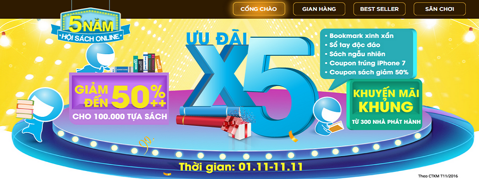 Hội sách Online giảm giá đến 50% cho nhiều tựa sách từ Tiki