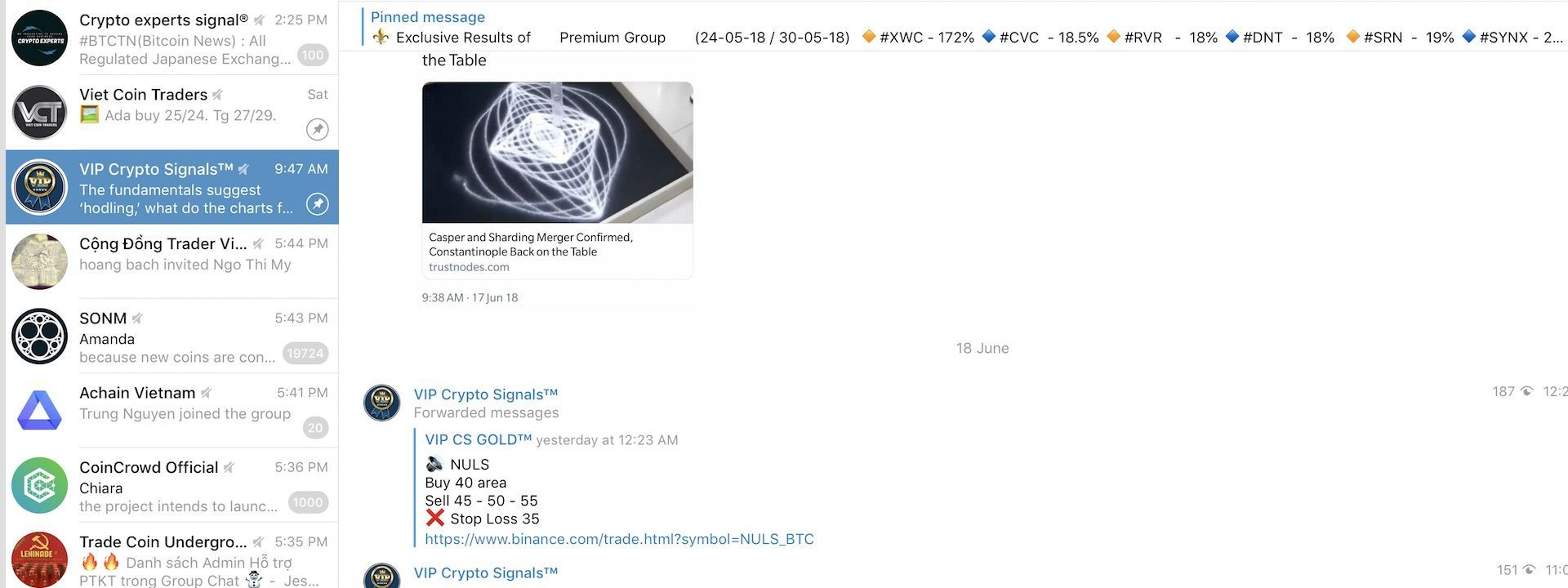 Anh em có trade theo các group cung cấp tín hiệu trên Telegram?