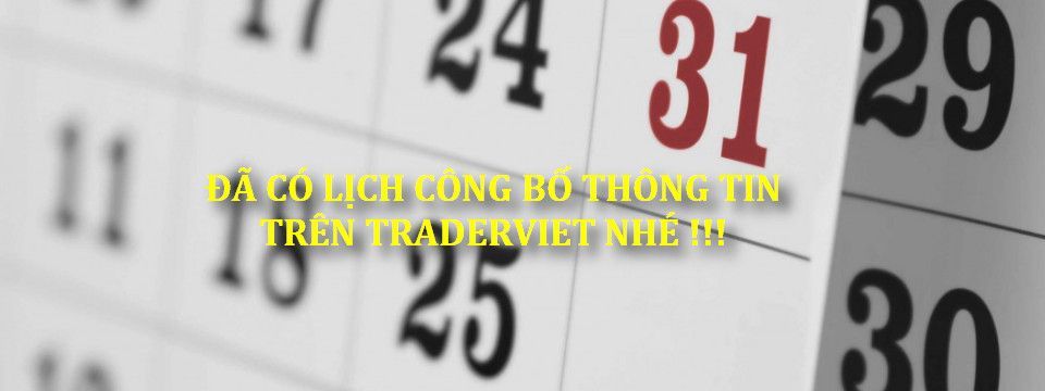 TraderViet bổ sung Lịch công bố thông tin kinh tế