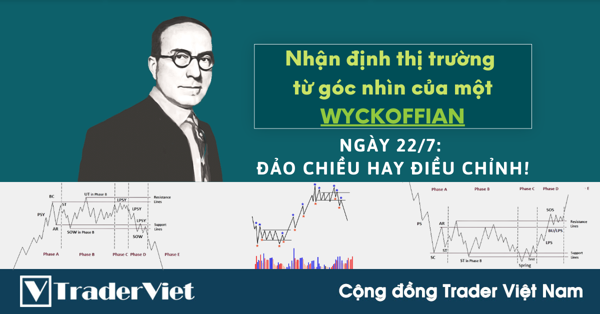 Nhận định Thị Trường dưới góc nhìn của một Wyckoffian - 22/7: Đảo chiều hay điều chỉnh!