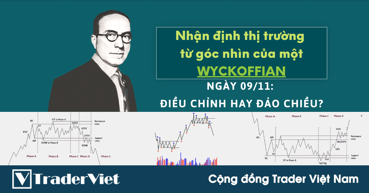 Nhận định Thị Trường dưới góc nhìn của một Wyckoffian - 09/11: Điều chỉnh hay Đảo chiều?
