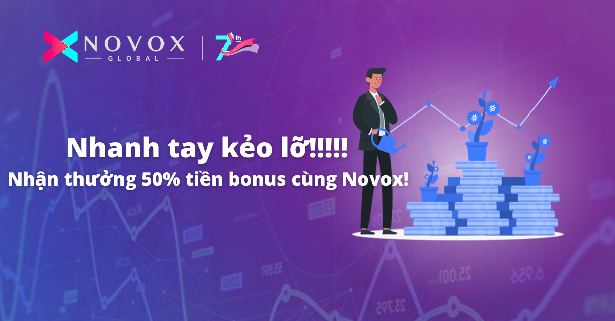 Nhận thưởng 50% tiền bonus cùng Novox! Nhanh tay kẻo lỡ!!!!!