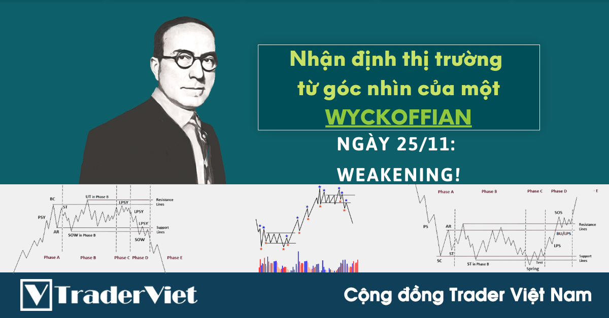 Nhận định Thị Trường theo Phương pháp Wyckoff của một Wyckoffian - 25/11: Weakening!