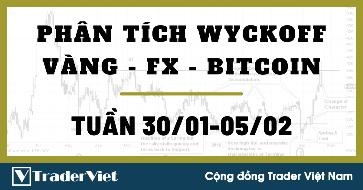 Phân Tích VÀNG-FOREX-BITCOIN Tuần 30/01-05/02 Theo Phương Pháp WYCKOFF