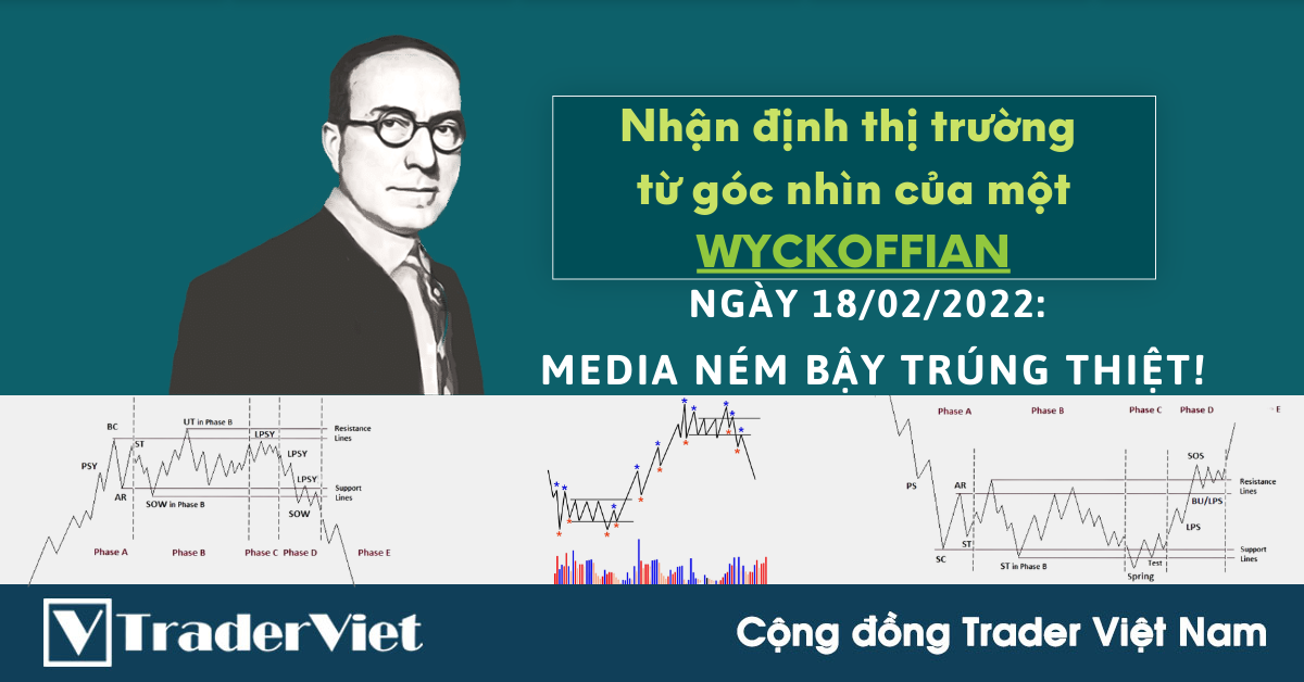 Nhận định thị trường dưới góc nhìn Phương pháp Wyckoff - 18/02/2022 - Media ném bậy trúng thiệt!