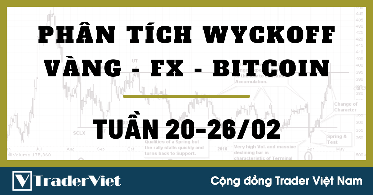 Phân Tích VÀNG-FOREX-BITCOIN Tuần 20-26/02 Theo Phương Pháp WYCKOFF
