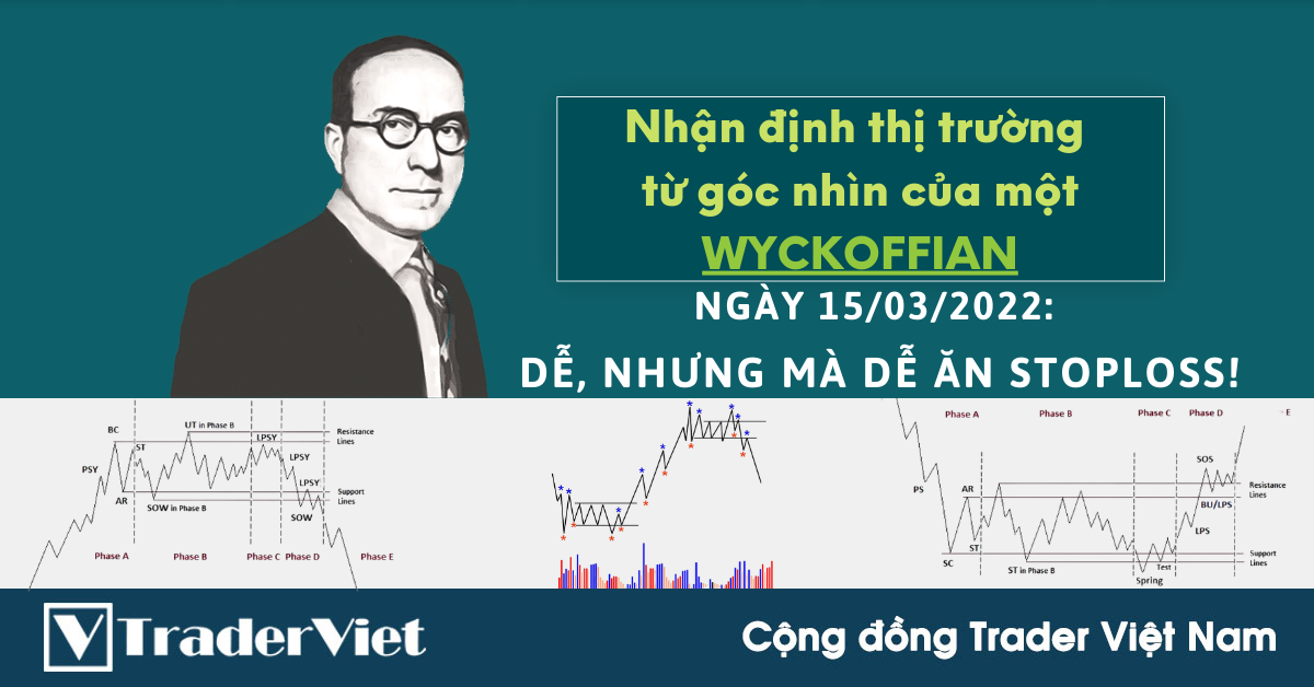 Nhận định thị trường dưới góc nhìn Phương pháp Wyckoff - 15/03/2022: Dễ, nhưng mà dễ ăn stoploss!
