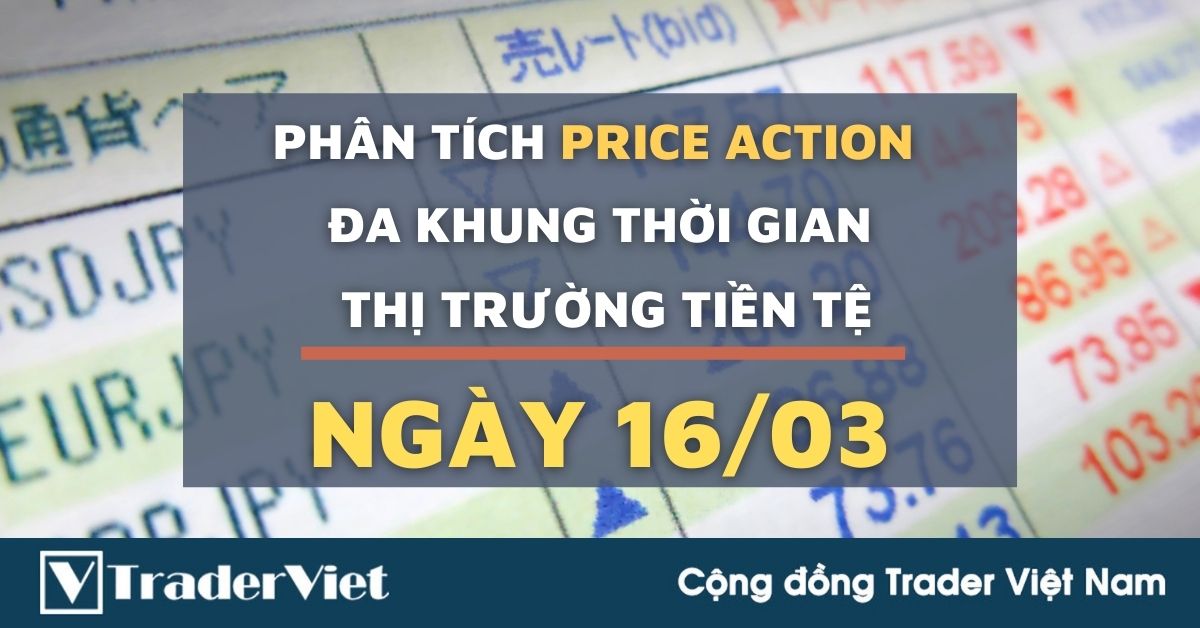 Phân tích Forex hôm nay (16/03) - Phiên Âu - Phân tích Price Action Đa khung thời gian