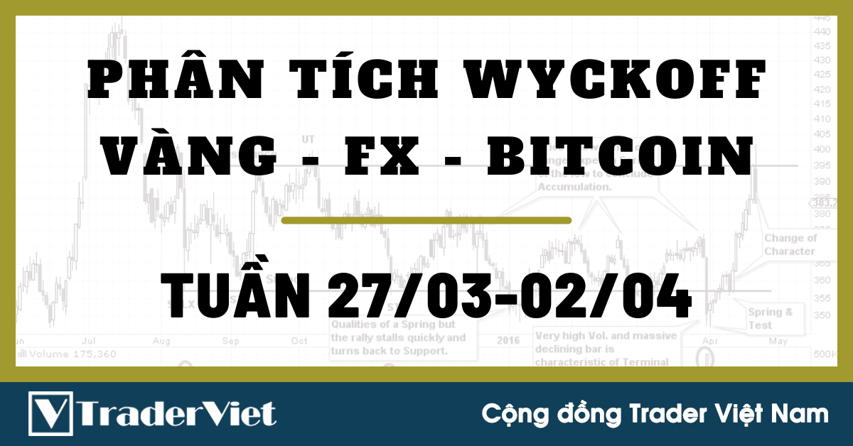 Phân Tích VÀNG-FOREX-BITCOIN Tuần 27/03-02/04 Theo Phương Pháp WYCKOFF