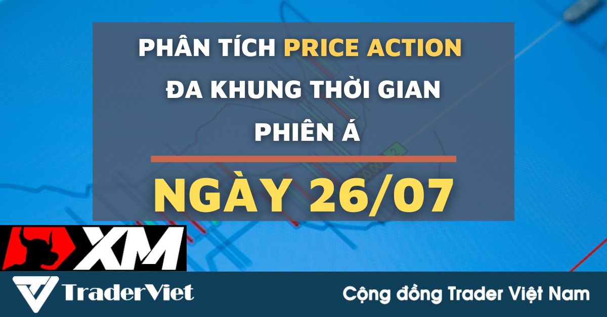 Phân tích Forex và Vàng hôm nay (26/07) - Phiên Á - Phân tích Price action Đa khung thời gian